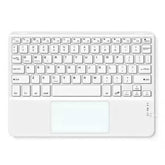Wireless Bluetooth Keyboard, Ultra Slim Rechargeable Portable Cordless Keyboard With Touchpad 10 Inch Wireless Keyboard For Ios, Android, Windows, Ipad, Iphone, Samsung (white)